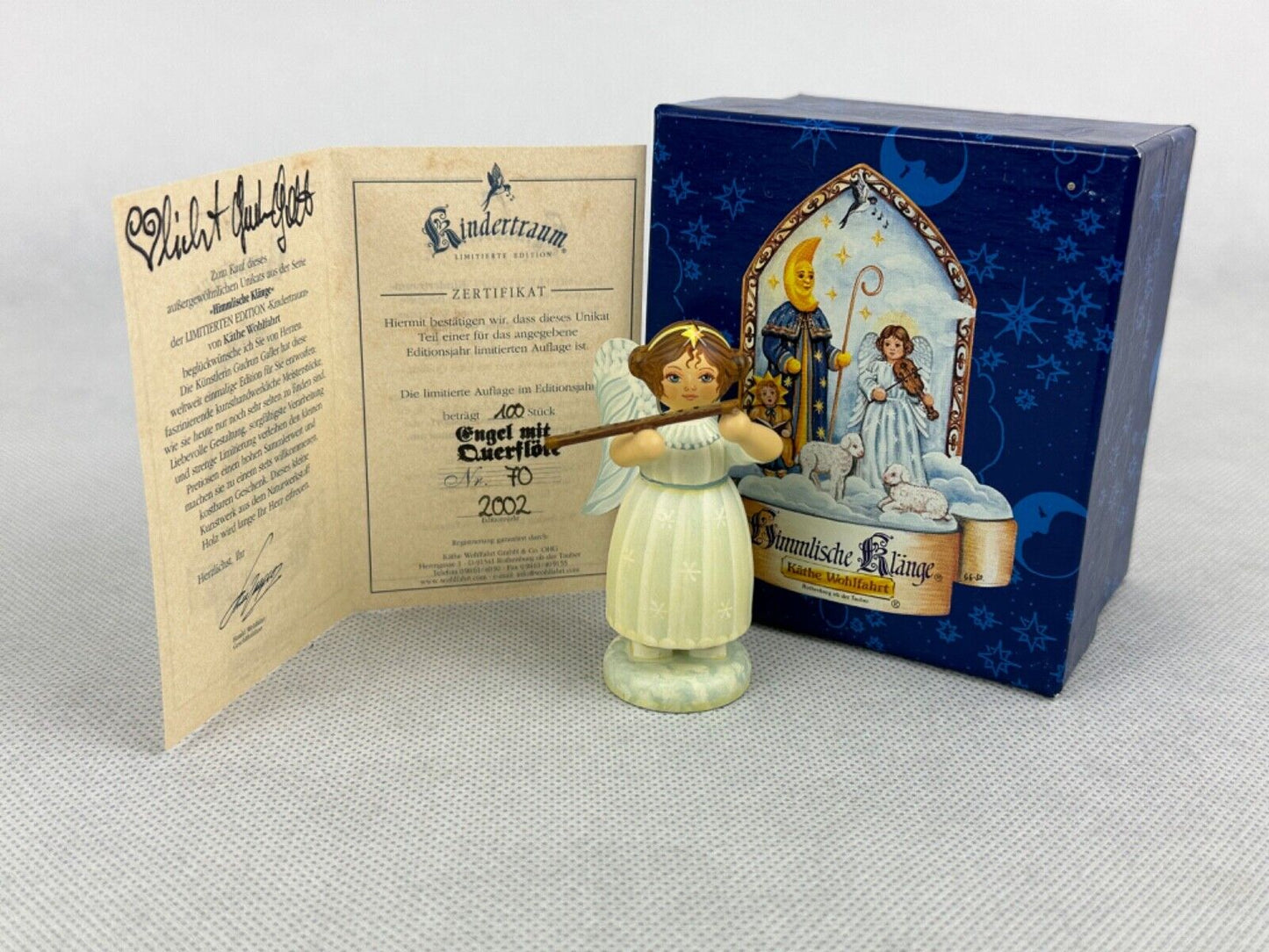 Kathe Wohlfahrt Engel mit Querflöte Angel with transverse flute Limited  70/100