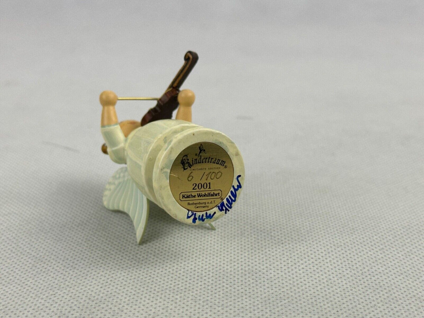 Kathe Wohlfahrt Engel mit Geige Angel with Violin Limited Edition 6/100 2001