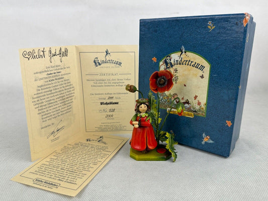 Kathe Wohlfahrt Mohnblume Poppy Limited Edition 528/1000 Germany 2004