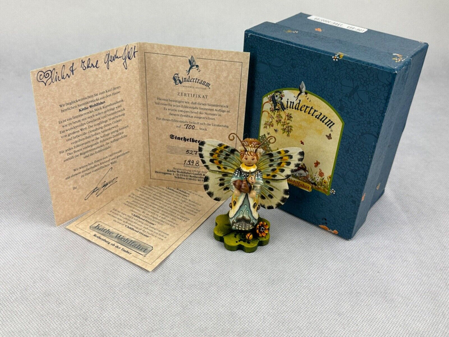 Kathe Wohlfahrt Stachelbeerfalter gooseberry butterfly Limited Edition 527/700