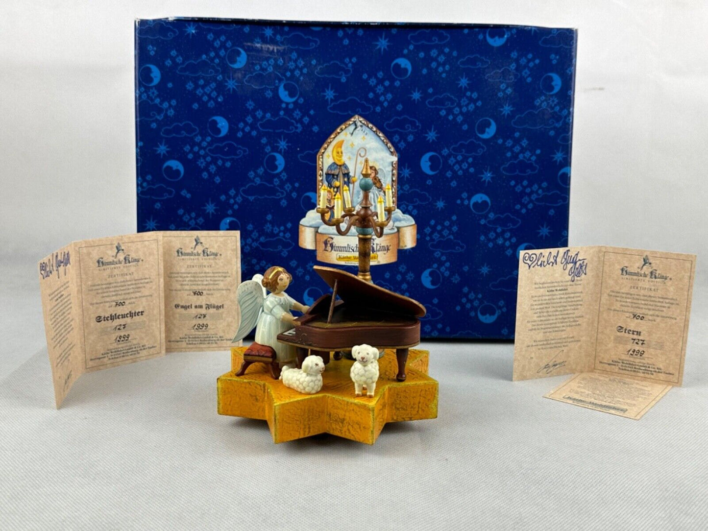 Kathe Wohlfahrt Engel Am Flügel Stehleuchter Stern Angel on Piano Floorlamp Star