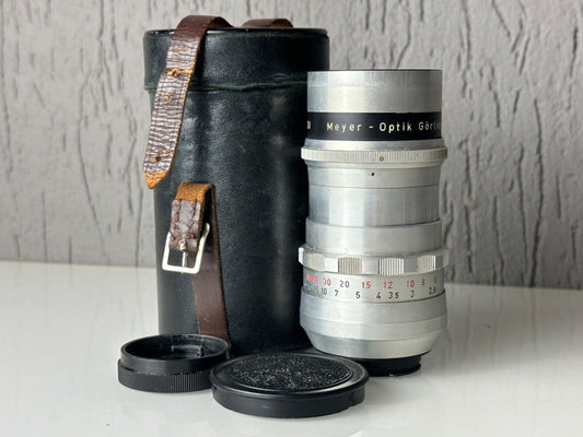 Meyer Optik Gorlitz Trioplan 100mm f2.8 Vintage lens Exakta EXT Silver
