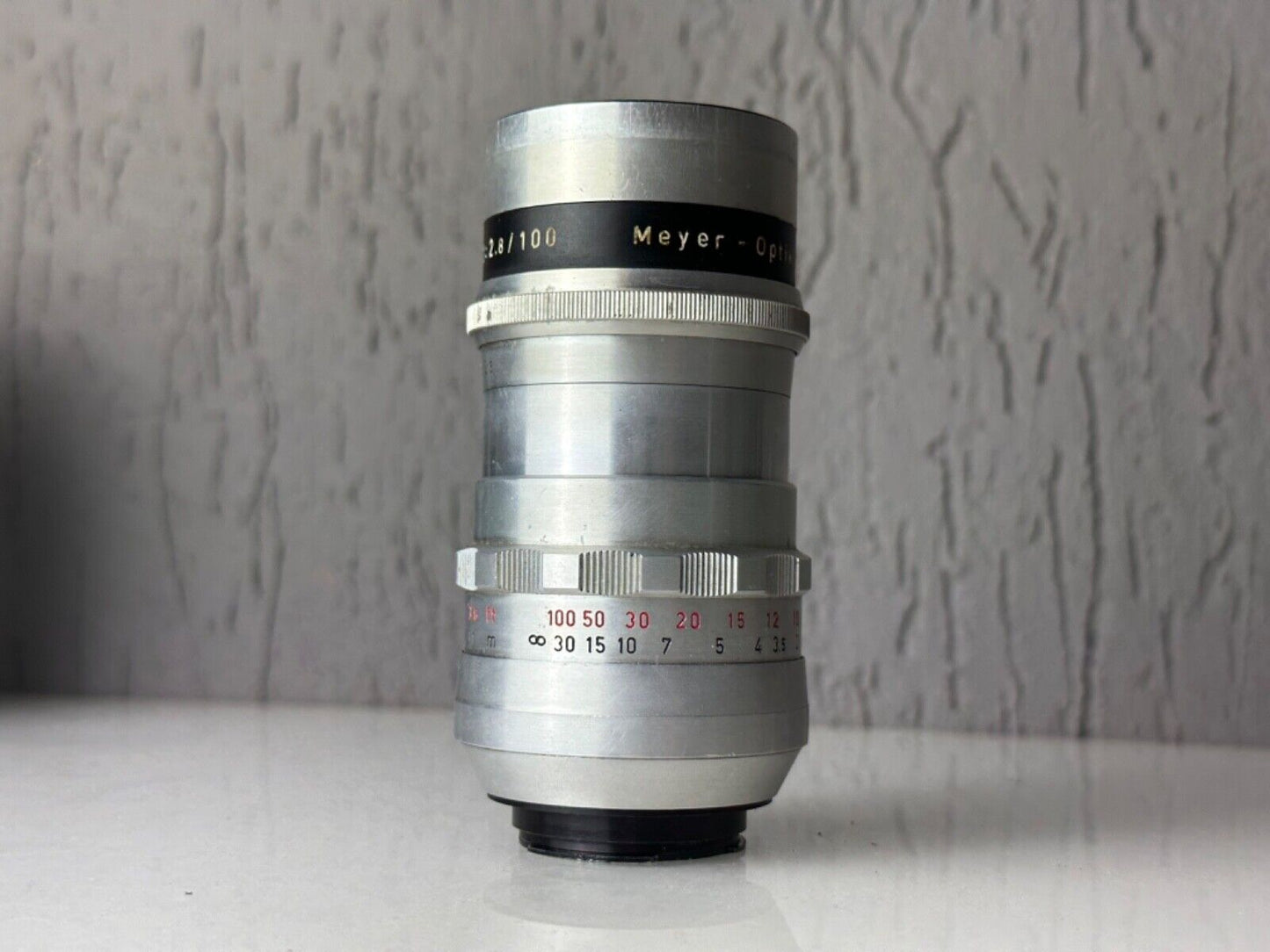 Meyer Optik Gorlitz Trioplan 100mm f2.8 Vintage lens Exakta EXT Silver