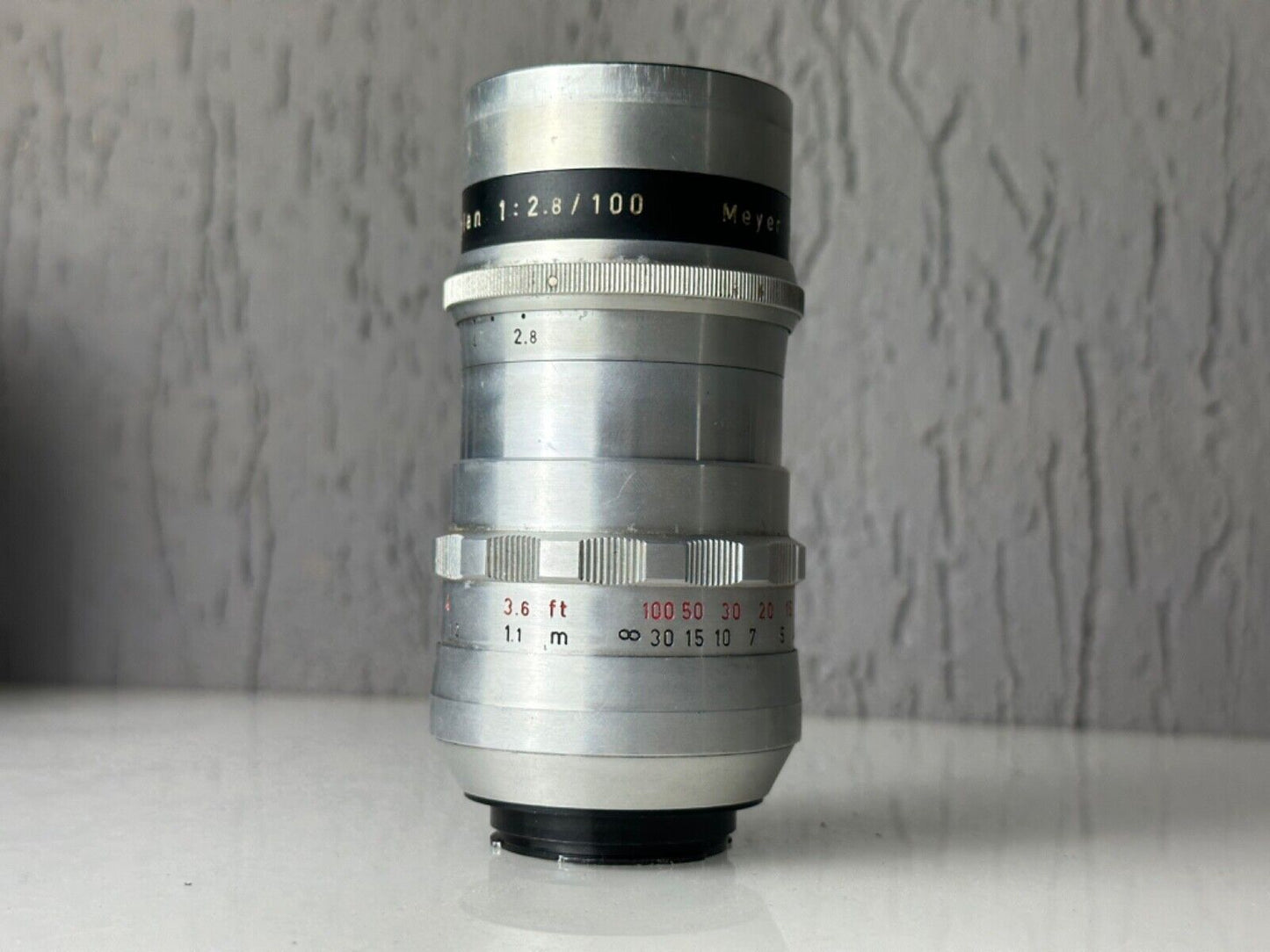 Meyer Optik Gorlitz Trioplan 100mm f2.8 Vintage lens Exakta EXT Silver
