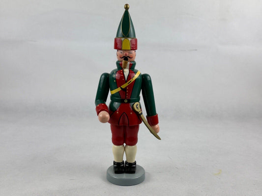 Erzgebirge Volkskunst Gahlenz Smoker Green 27cm Made in Germany Handmade