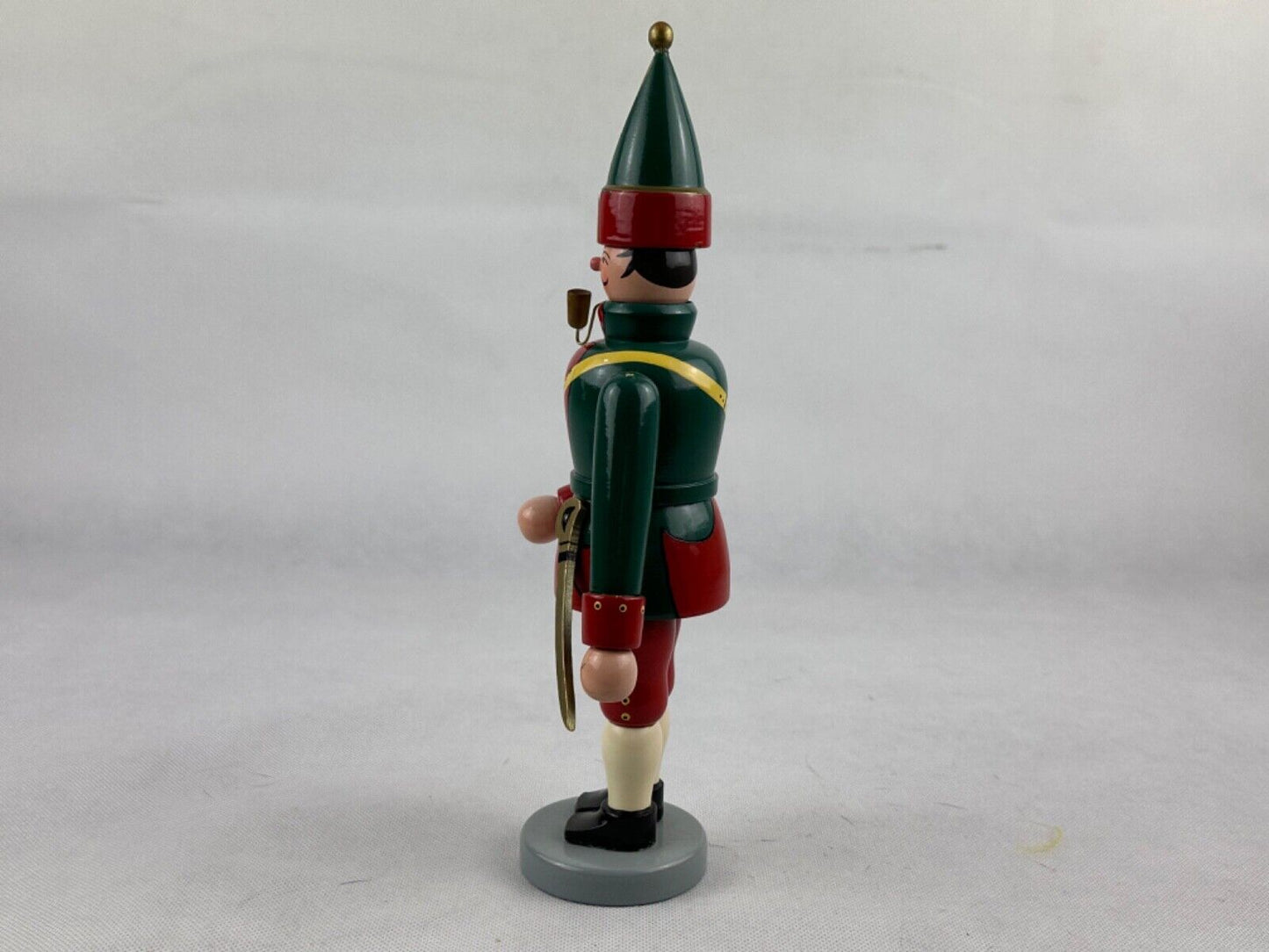 Erzgebirge Volkskunst Gahlenz Smoker Green 27cm Made in Germany Handmade