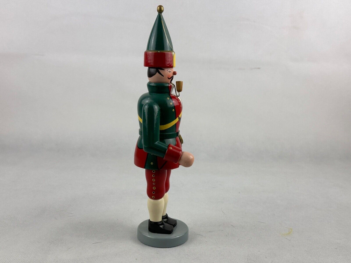 Erzgebirge Volkskunst Gahlenz Smoker Green 27cm Made in Germany Handmade