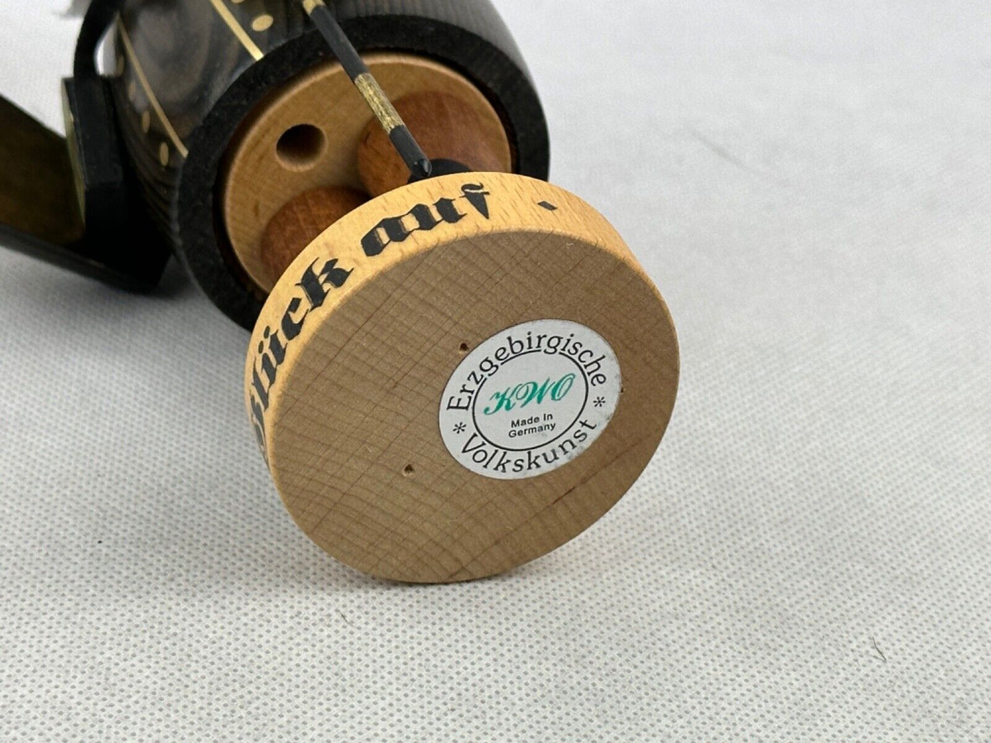 KWO Smoker Bergmann Miner " Glück Auf " Erzgebirge Volkskunst 20cm Germany