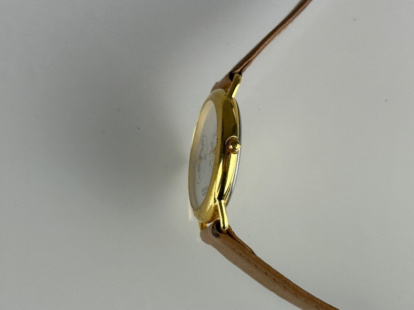 Quindo Dual Zone Watch Gold Two Displays with new Batteries in Original Box