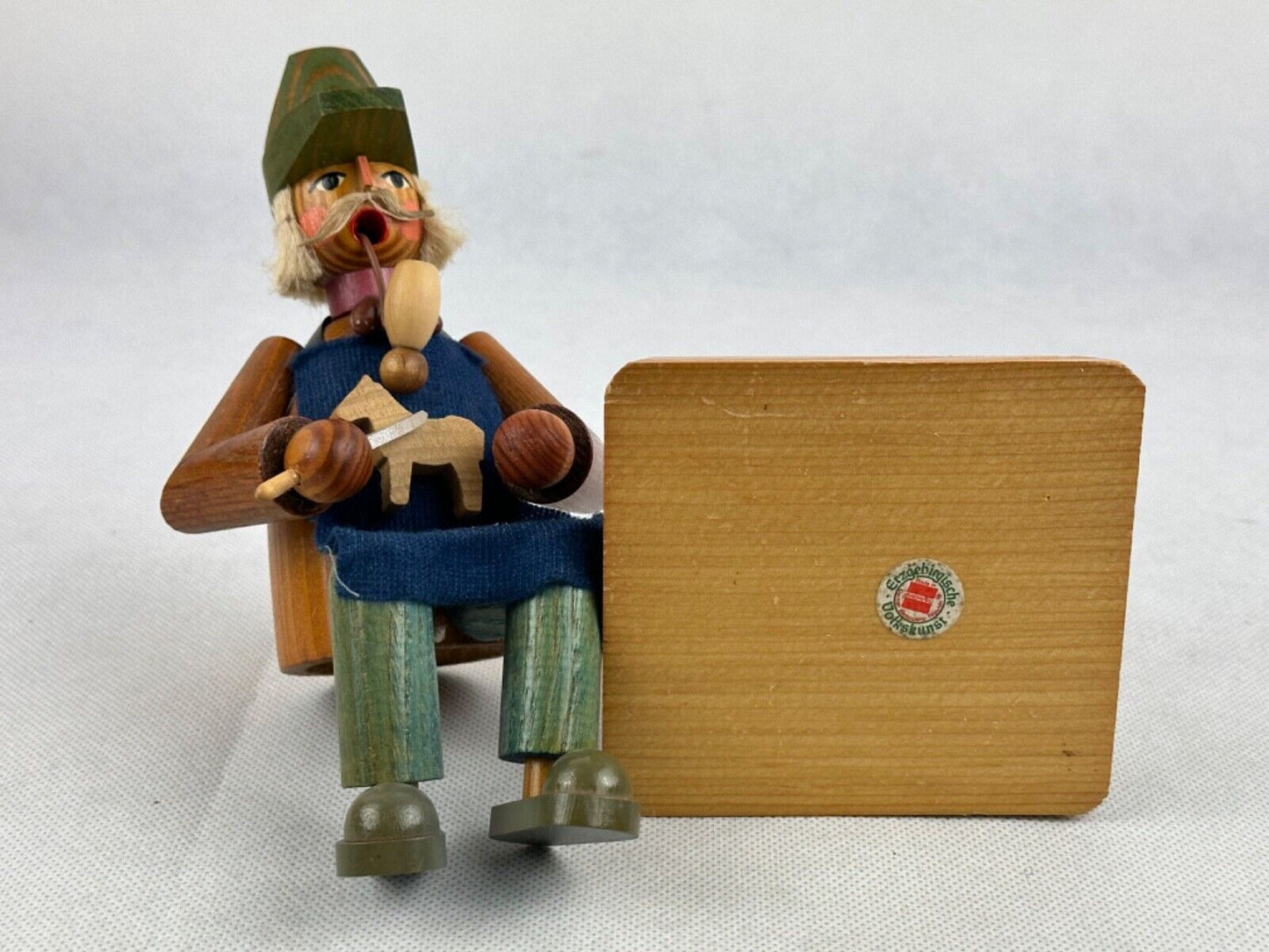 Christian Ulbricht smoker Holzschnitzer Wood Craver Toy Maker 7" 18cm Germany