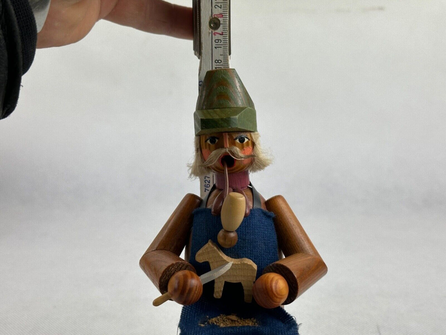 Christian Ulbricht smoker Holzschnitzer Wood Craver Toy Maker 7" 18cm Germany