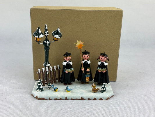 Hubrich Kurrendesänger Carol singer Volkskunst Handmade Germany 13x16cm