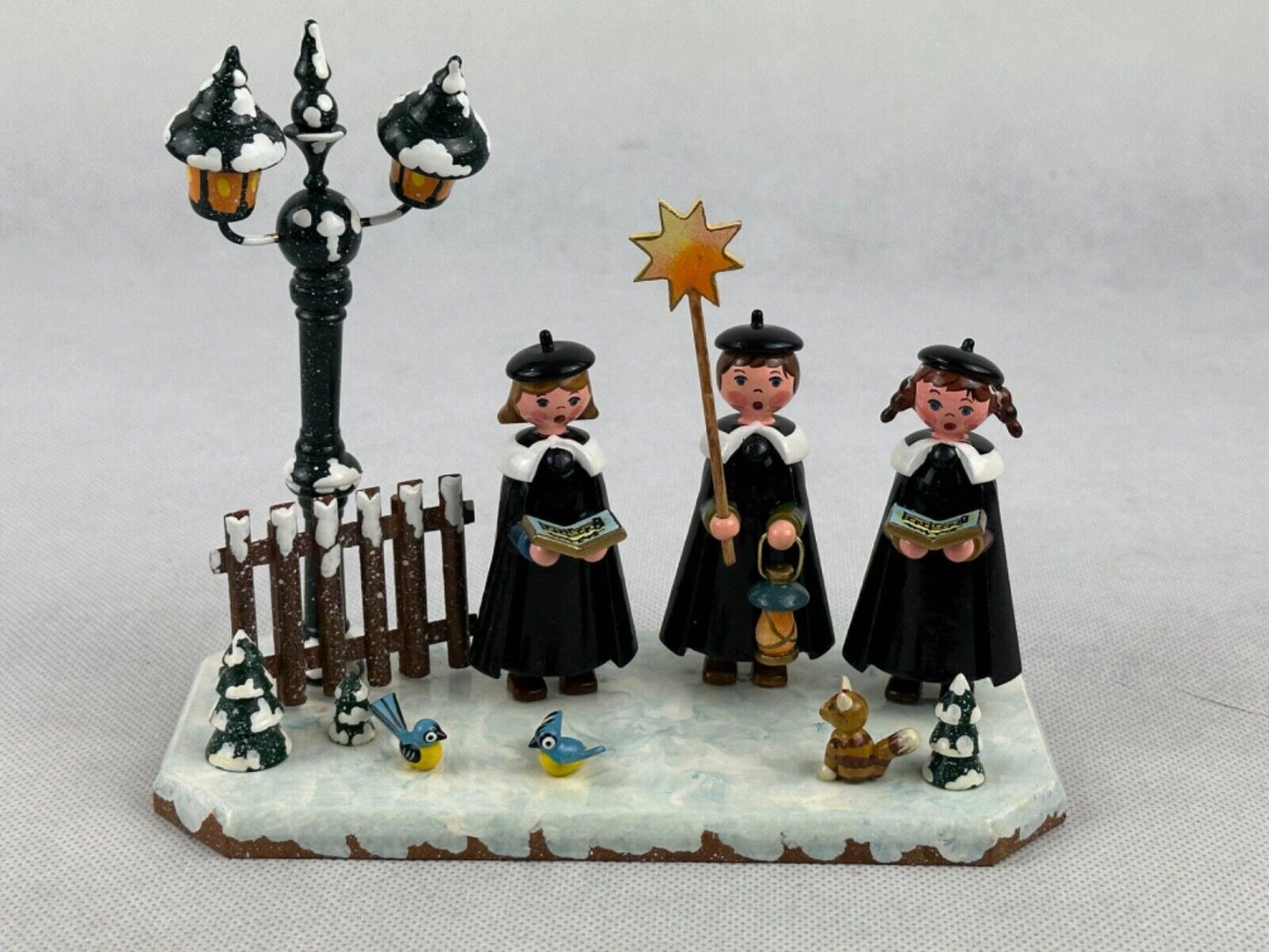 Hubrich Kurrendesänger Carol singer Volkskunst Handmade Germany 13x16cm