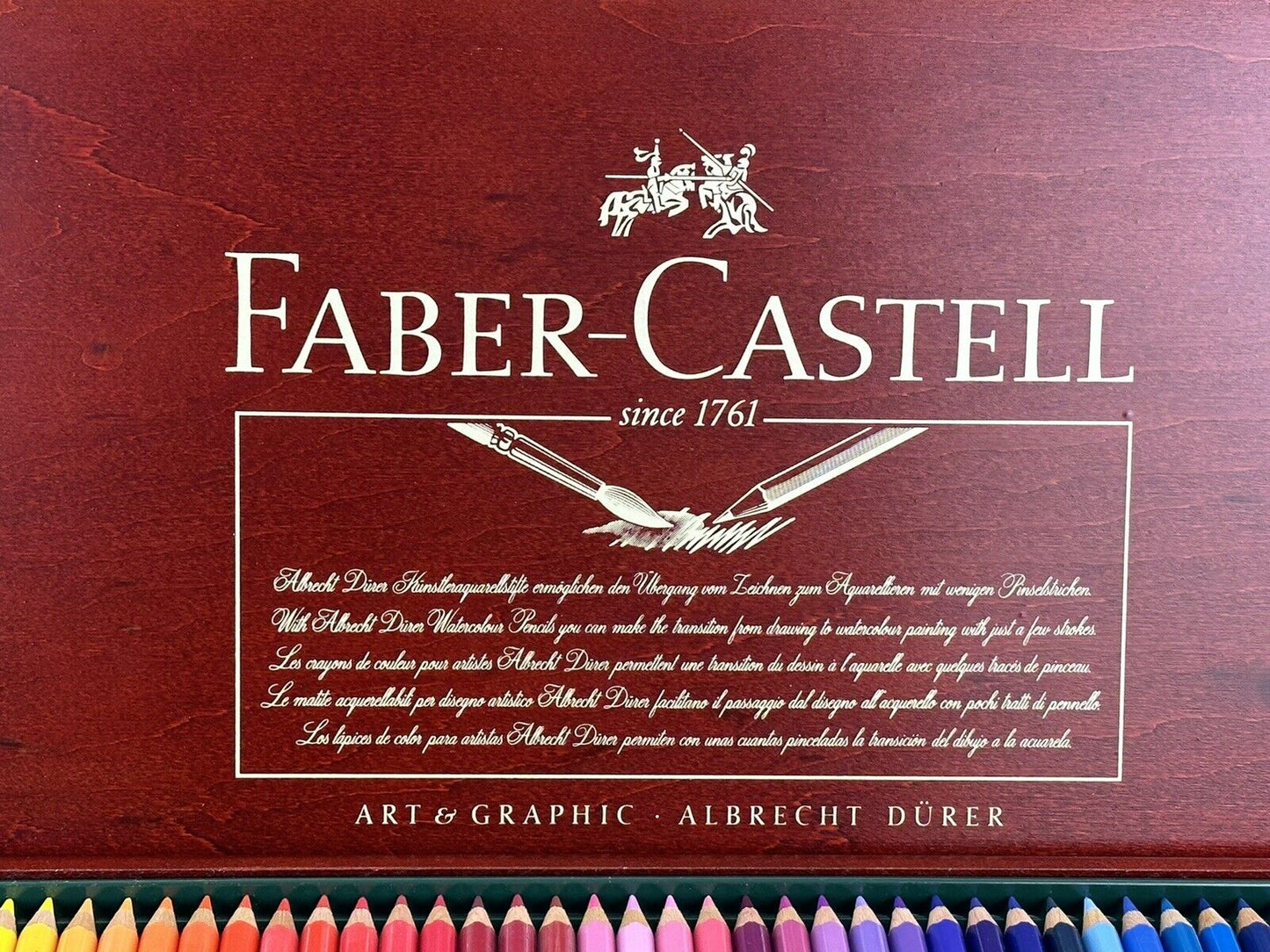 Faber Castell 100 Colered Pens In Wooden Case Art & Graphic Albrecht Dürer