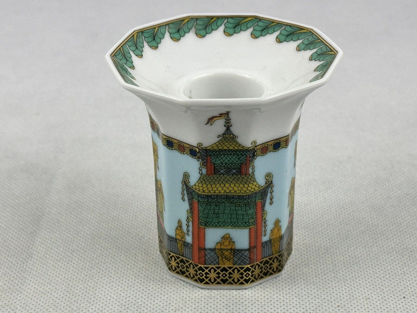 Rosenthal Versace Vase 5.9“  And Candle Holder 3“  Le Voyage De Marco Polo