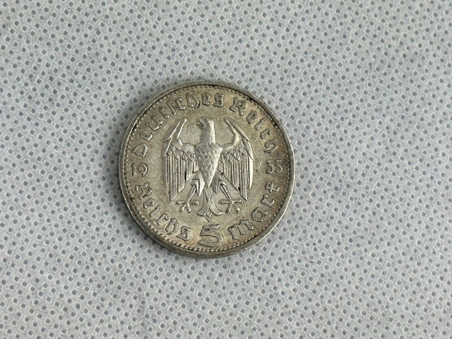 GERMAN Lot 19x Coin 5 REICHSMARK 1935 EAGLE Hindenburg Silver 3RD Reich WW2 Mark