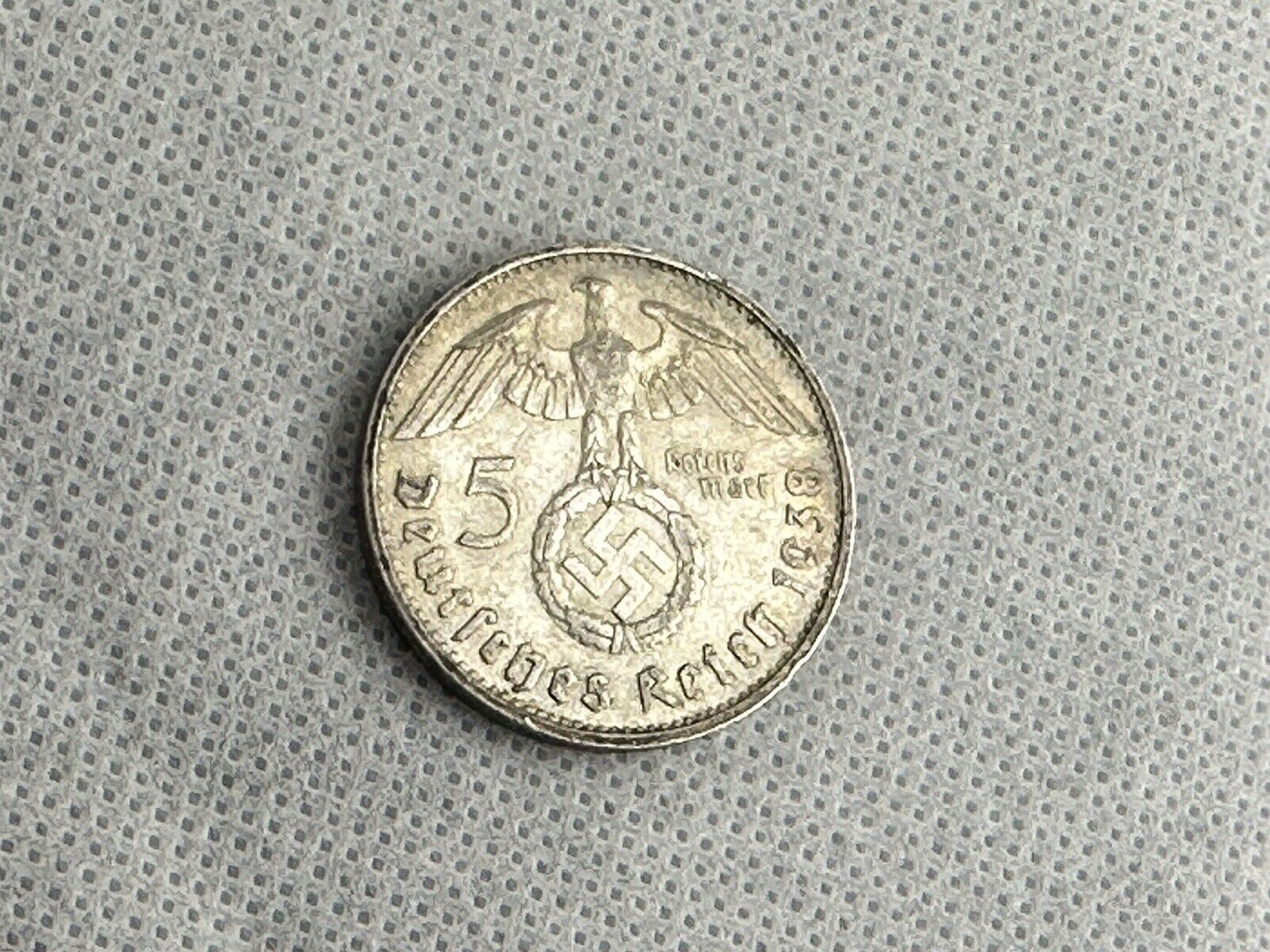 GERMAN 18x 5 REICHSMARK 1936-1938 Silver 3RD Reich WW2 Coin Swastika MARK Lot