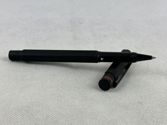 Rotring 600 Newton Rollerball Black Matte Vintage Rare Hexagonal