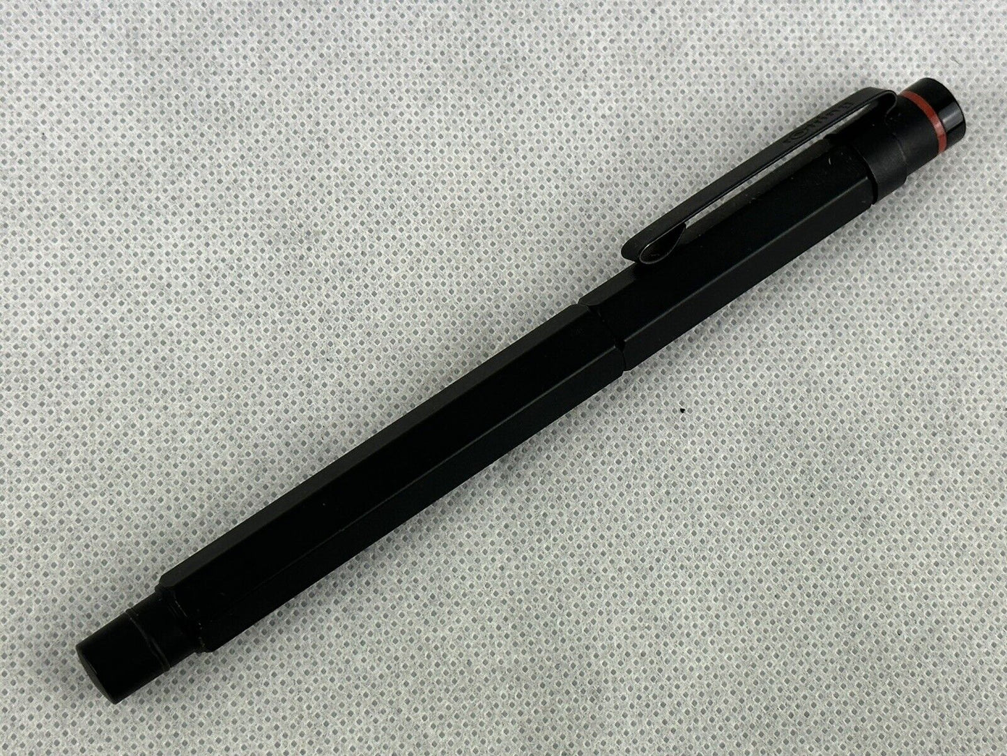 Rotring 600 Newton Rollerball Black Matte Vintage Rare Hexagonal
