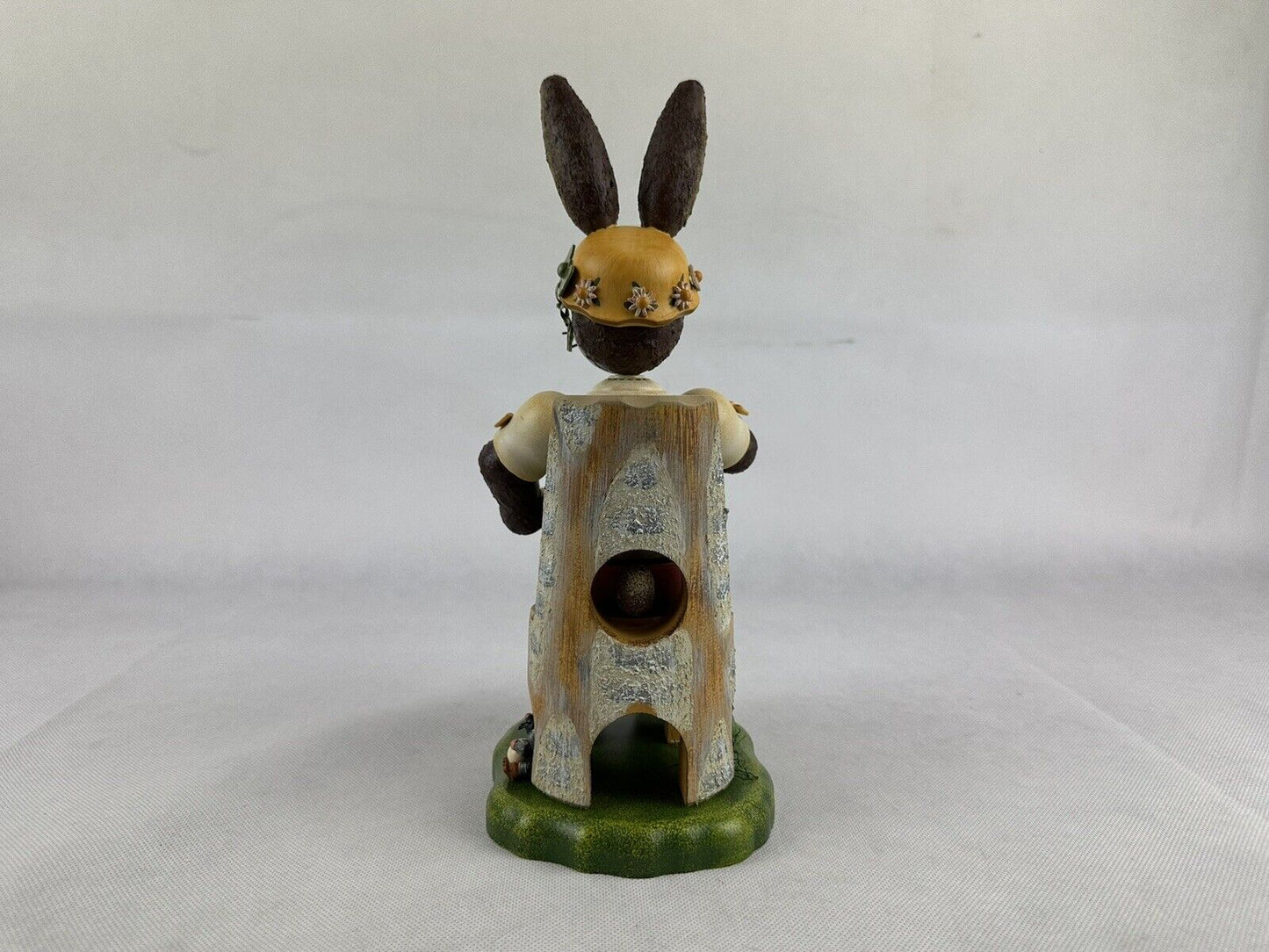 Hubrig Volkskunst Smoking Rabbit 12“  Easter Erzgebirge Germany Handmade