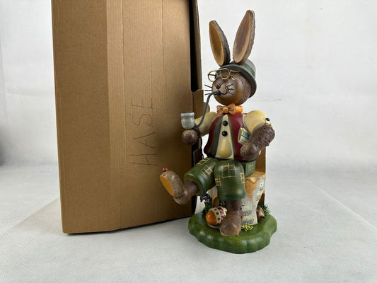Hubrig Rabbit Smoker Erzgebirge Germany in original Box Handmade