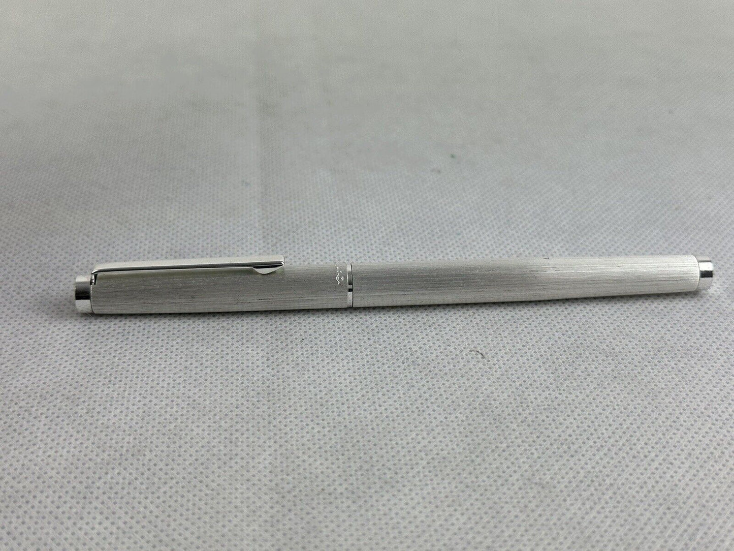 Rotring 2x Ballpoint Pens Silver Metal Brushed Incl. Original Box Vintage