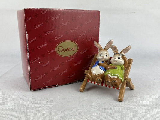 Goebel Easter Great Weather Today Rabbits 4.7“ With Goebel Box Porcelain Germany