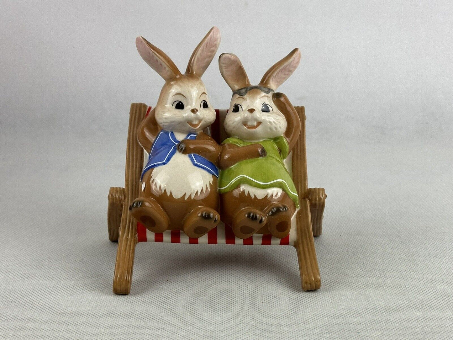 Goebel Easter Great Weather Today Rabbits 4.7“ With Goebel Box Porcelain Germany