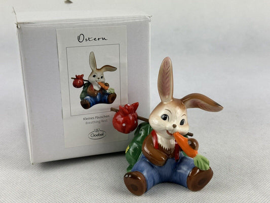 Goebel Rabbit Breathing Rest Bunny 3.5“ Incl. Original Box Germany