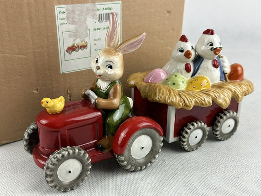 Goebel Hase Bunny #97 Easter Express Tractor 2 Pieces