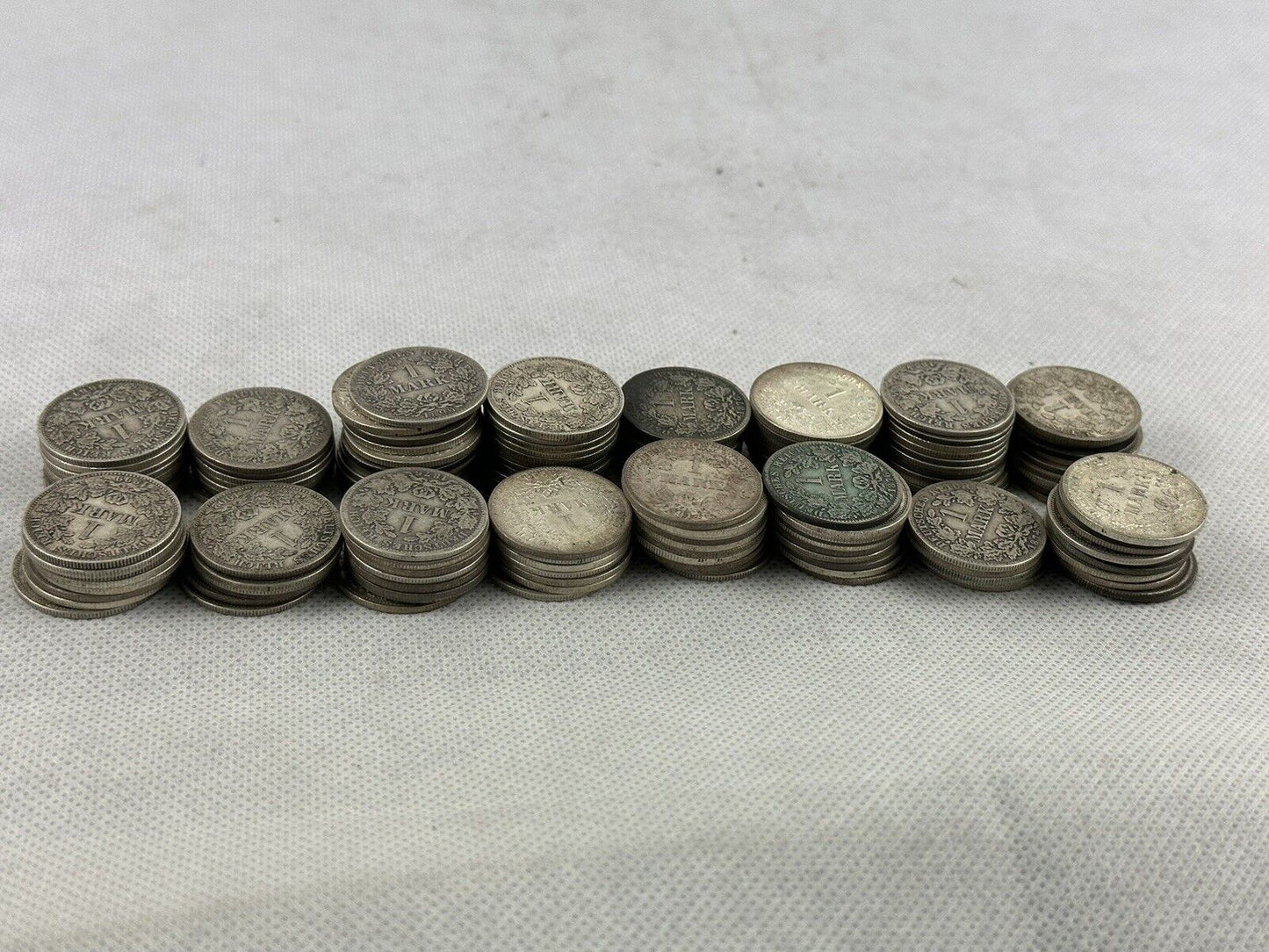 Lot 145x 1 Mark Coins German Kaiserreich 1873-1915 Silver
