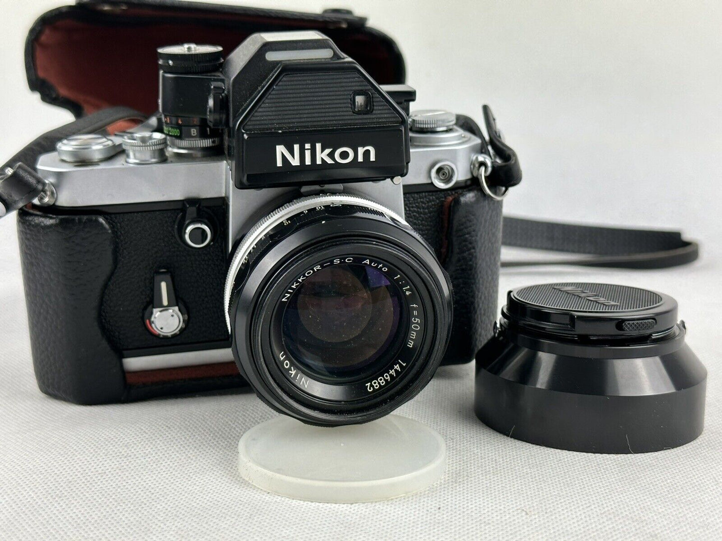 Nikon F2 Silver Camera With Nikkor S.C. Auto 50mm F 1.4 Japan Incl Original Case