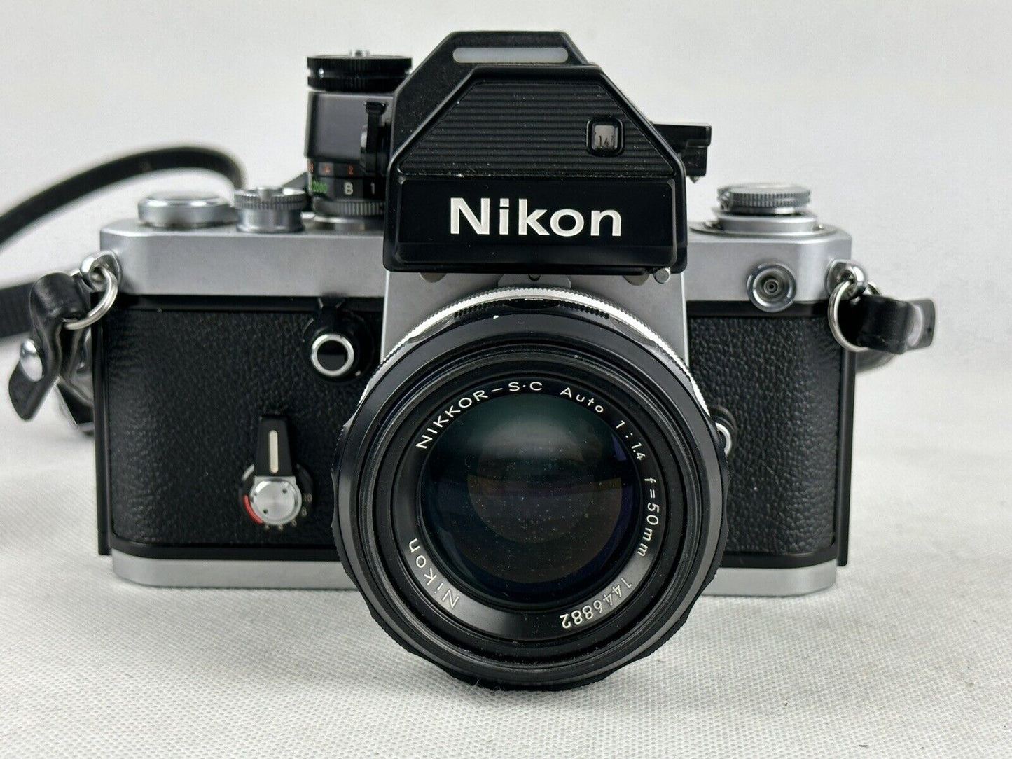 Nikon F2 Silver Camera With Nikkor S.C. Auto 50mm F 1.4 Japan Incl Original Case