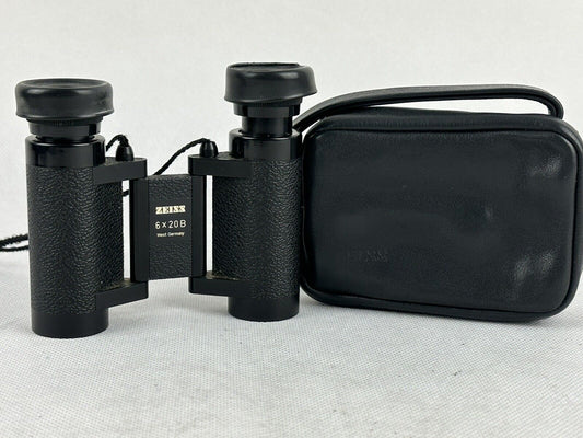 Carl Zeiss 6x20 B Binoculars Black Germany Incl. Original Case