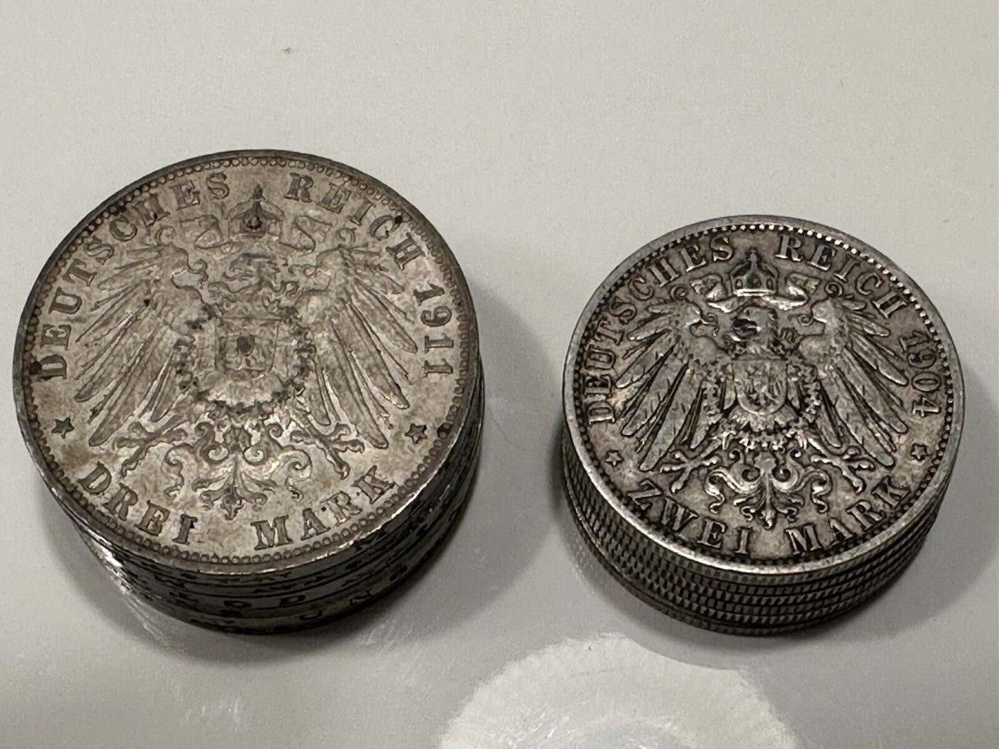 German Reich 3 & 2 Mark Silver Coins 12x Kaiserreich  1876-1914