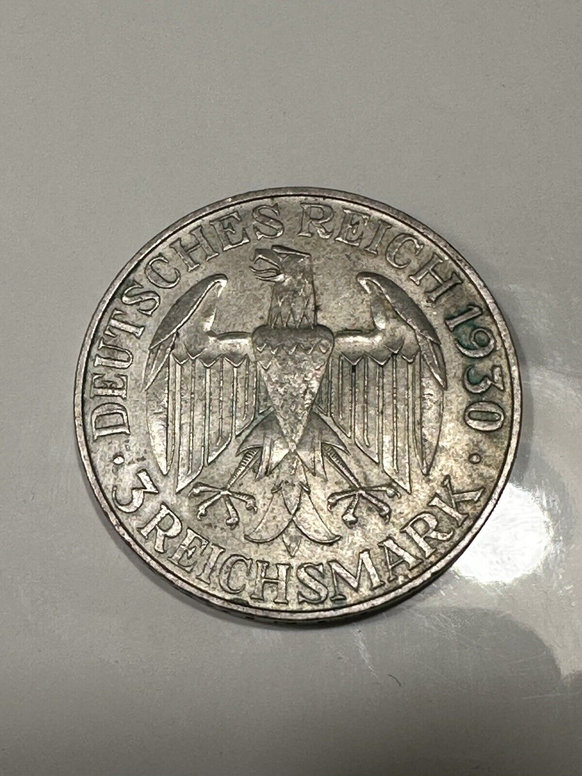 German Reich 3 Reichsmark 1930 D Graf Zeppelin Silver Coin