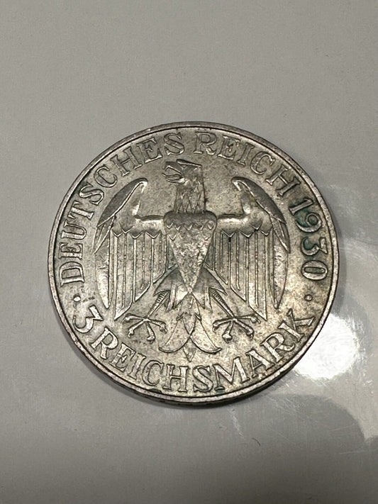 German Reich 3 Reichsmark 1930 D Graf Zeppelin Silver Coin