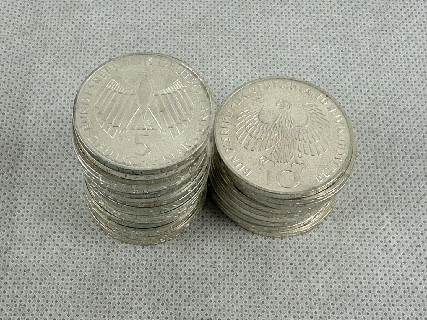 Deutsche Mark 5 & 10 DM 27x Silver Coins Olympia 1972 Munich
