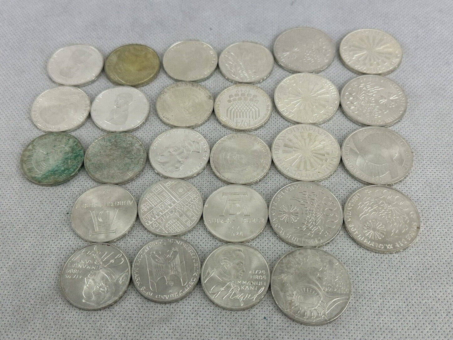 Deutsche Mark 5 & 10 DM 27x Silver Coins Olympia 1972 Munich