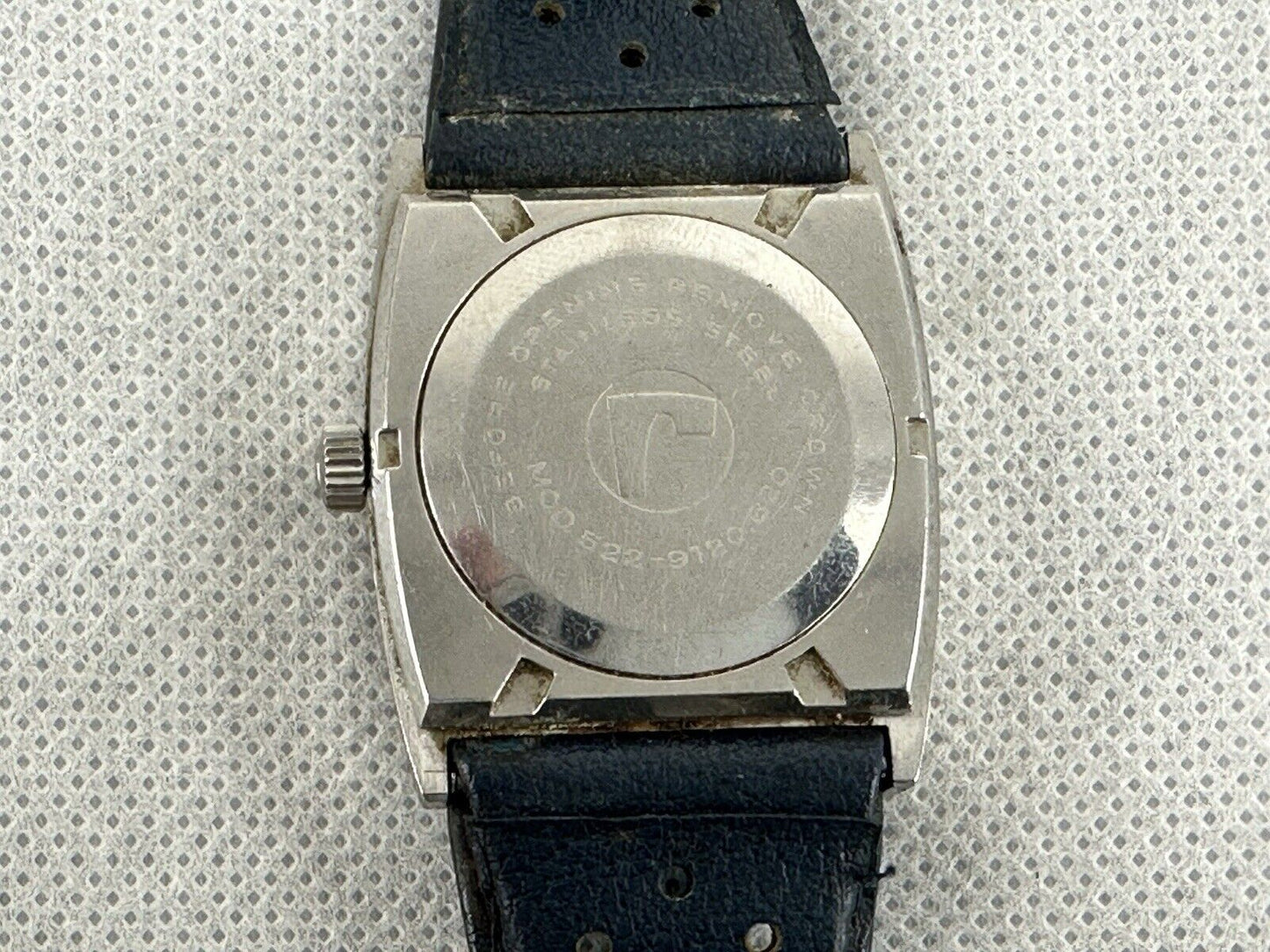 Roamer Rockshell Mark V Automatic Silver Blue 36mm Working Swiss 70’s Vintage