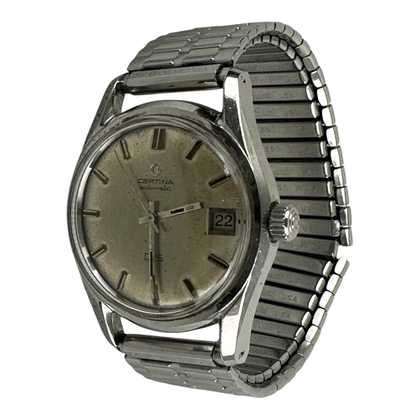 Certina Automatic DS Turtle 39mm Swiss Vintage Silver Working