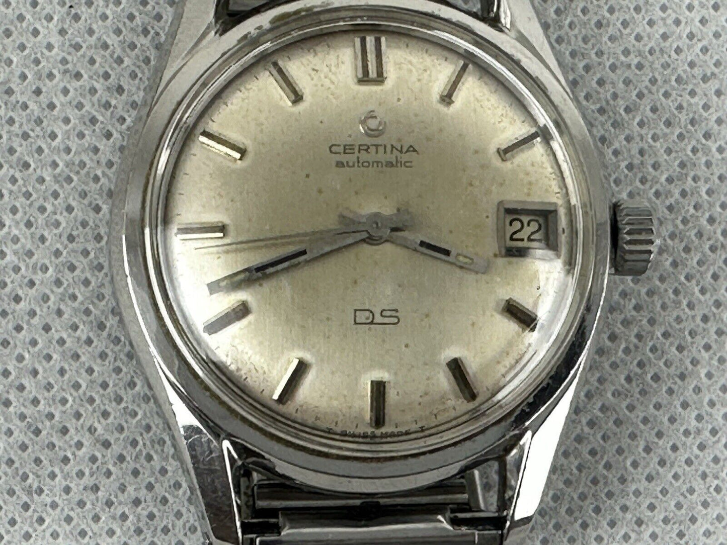 Certina Automatic DS Turtle 39mm Swiss Vintage Silver Working