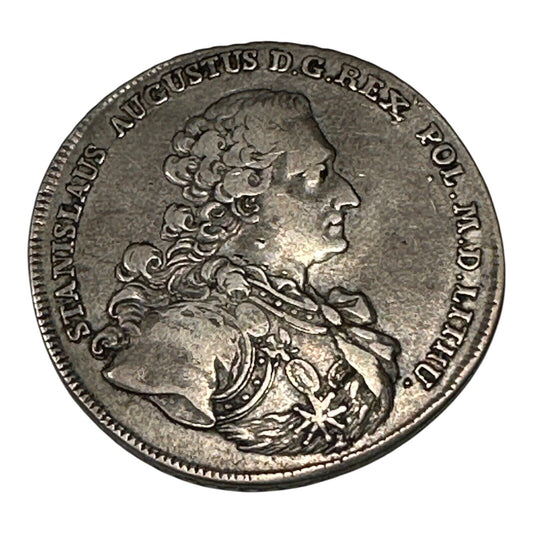 1766 Poland-Lithuania Taler - Stanislaus August Poniatowski - Rare Silver Coin