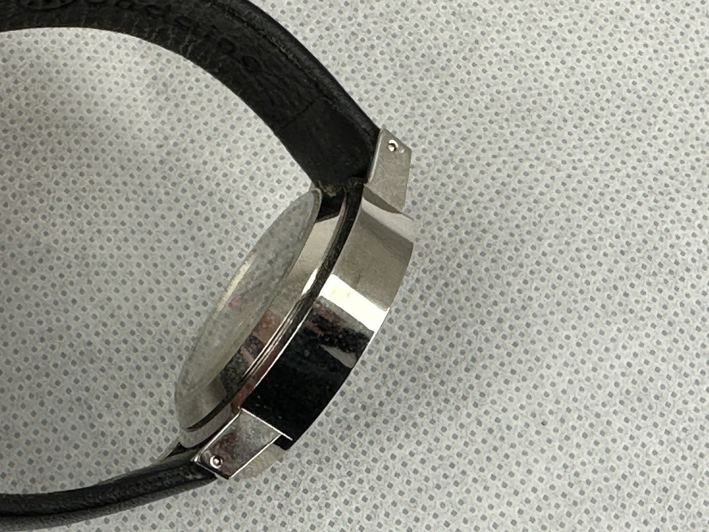 Mondaine Womens Watch Railway Swiss Automatic White Dial Black Leather Band 33mm