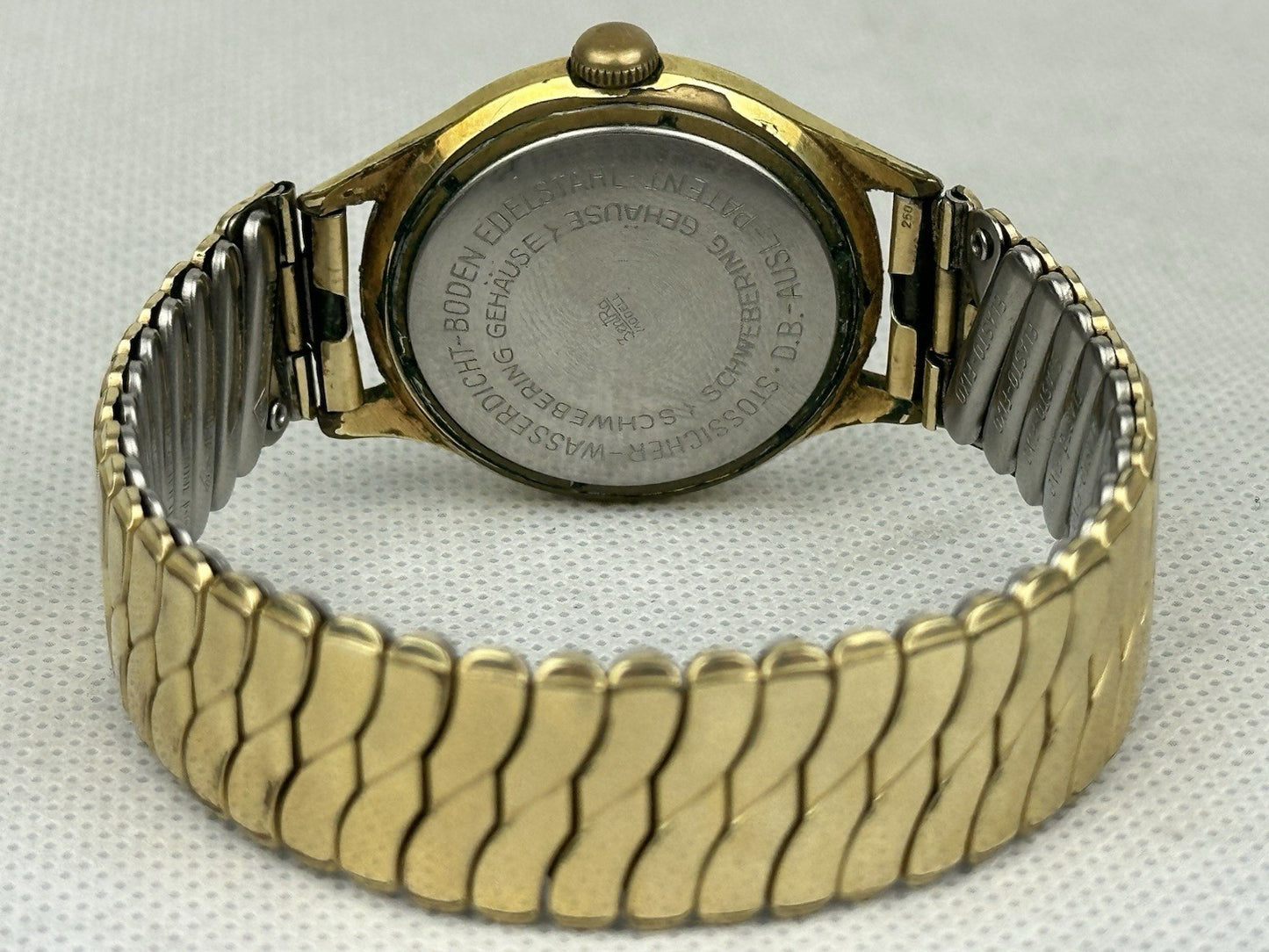 ZentRa Schwebering Vintage Watch „Doppelt Stossgesichert“  Gold Toned Steel 37mm
