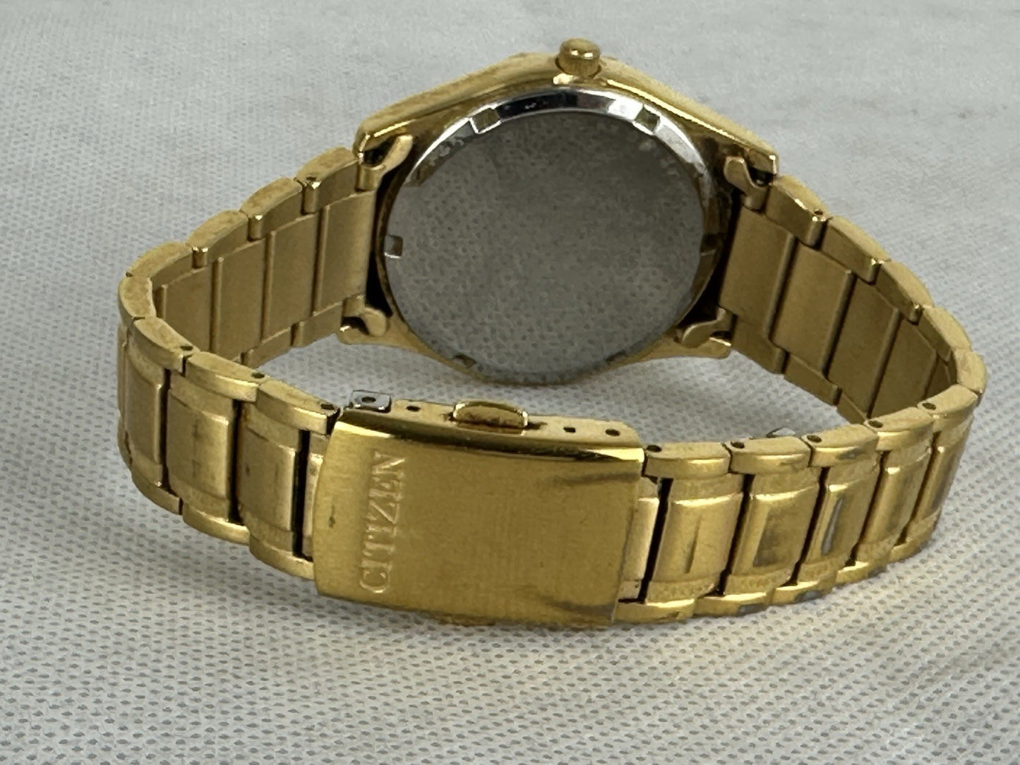 Men’s Citizen Eco-Drive WR 100M Gold Tone Day Date Watch