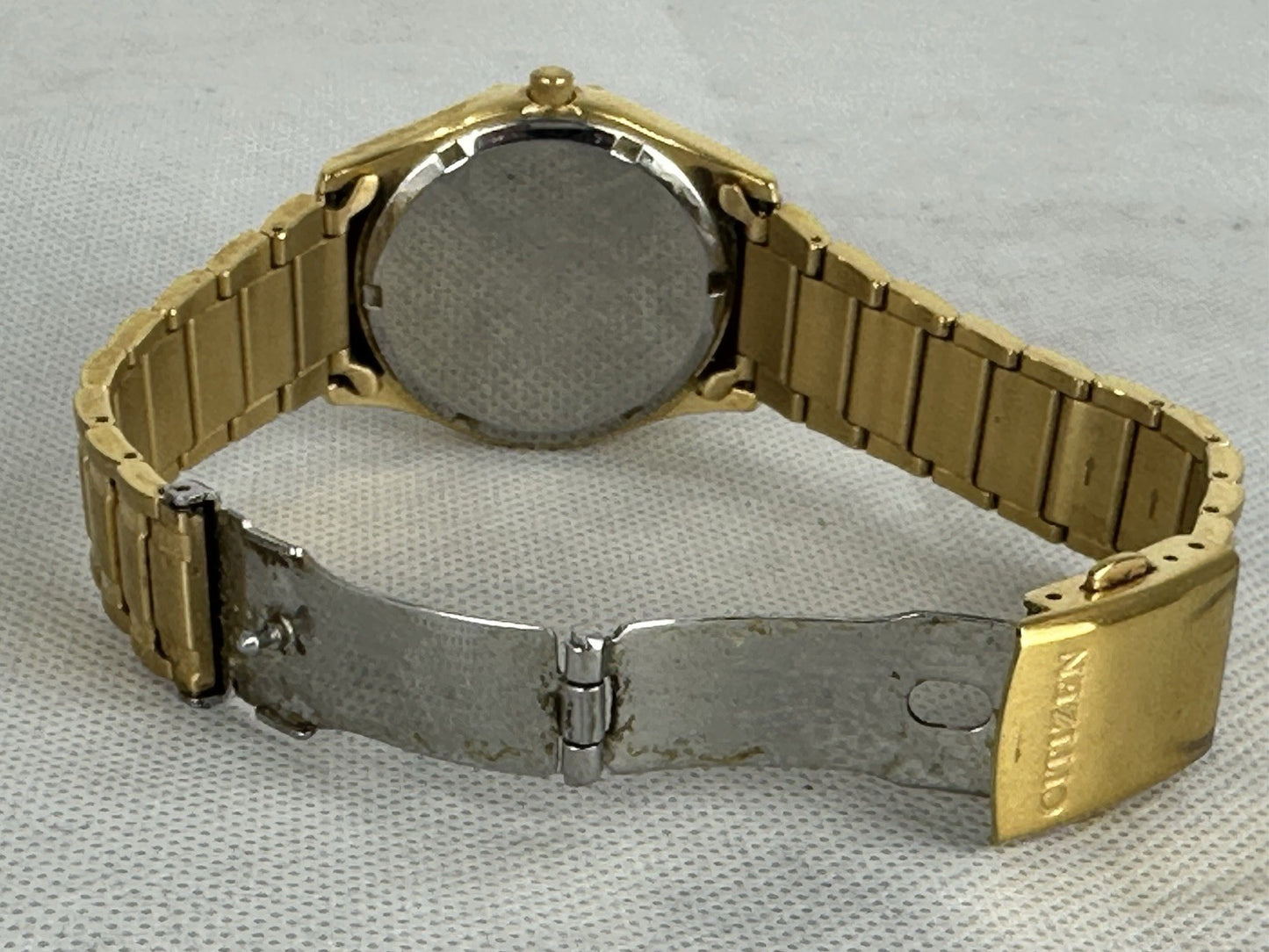 Men’s Citizen Eco-Drive WR 100M Gold Tone Day Date Watch