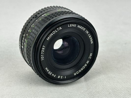 Minolta MC W. Rokkor 1:2.8 35mm wide-angle lens Made In Japan
