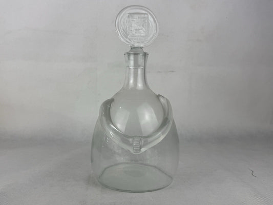 Vintage Erik Hoglund People Caraf Clear Glass Decanter   Huge 11.8” 30cm Sweden