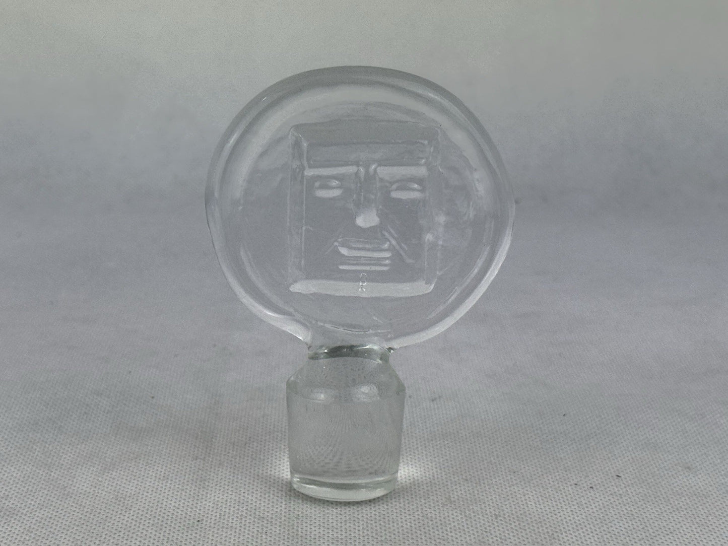 Vintage Erik Hoglund People Caraf Clear Glass Decanter   Huge 11.8” 30cm Sweden